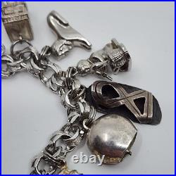 Sterling Silver Charm Bracelet TWA Airlines Sterling Silver Charm Bracelet TWA Airlines