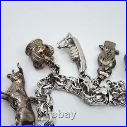 Sterling Silver Charm Bracelet TWA Airlines Sterling Silver Charm Bracelet TWA Airlines