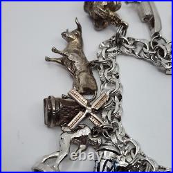 Sterling Silver Charm Bracelet TWA Airlines Sterling Silver Charm Bracelet TWA Airlines
