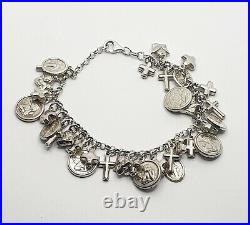 Sterling Silver Charms Bracelet 33 charms 24.9g