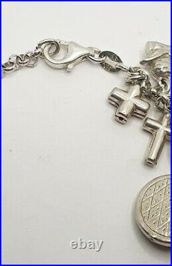 Sterling Silver Charms Bracelet 33 charms 24.9g