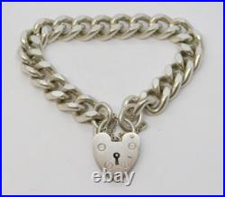Sterling Silver Chunky Curb Link Charm Bracelet Vintage 1974 Birmingham Sterling Silver Chunky Curb Link Charm Bracelet Vintage 1974 Birmingham