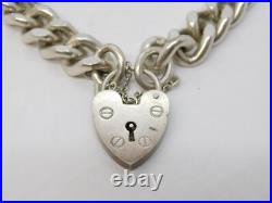 Sterling Silver Chunky Curb Link Charm Bracelet Vintage 1974 Birmingham Sterling Silver Chunky Curb Link Charm Bracelet Vintage 1974 Birmingham