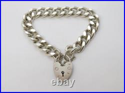 Sterling Silver Chunky Curb Link Charm Bracelet Vintage 1974 Birmingham Sterling Silver Chunky Curb Link Charm Bracelet Vintage 1974 Birmingham