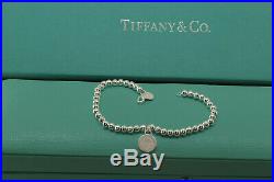 Sterling Silver Heart Tag Charm Bracelet with Box