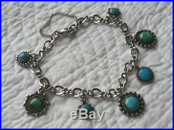 Sterling Silver James Avery Charm Bracelet Vintage TURQUOISE Navajo Charms