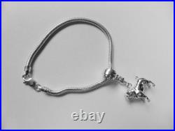 Sterling Silver Pug Charm Bracelet Sterling Silver Pug Charm Bracelet
