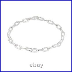 Sterling Silver Rectangular Link Bracelet