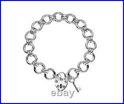 Sterling Silver Rio Charm & Key Bracelet Hallmarked