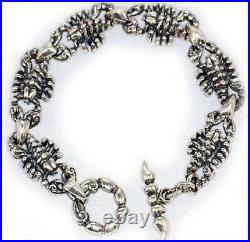Sterling Silver Scorpion Charm Bracelet