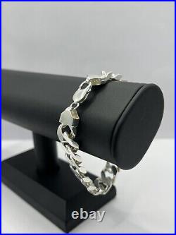 Sterling Silver Unisex Heavy Curb Bracelet 55.09 Grams 8.5 Inch 11.9mm Links