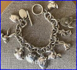 Sterling Silver Warner Bros Looney Tunes Limited Edition Cartoon Charm Bracelet