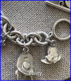 Sterling Silver Warner Bros Looney Tunes Limited Edition Cartoon Charm Bracelet