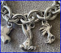 Sterling Silver Warner Bros Looney Tunes Limited Edition Cartoon Charm Bracelet