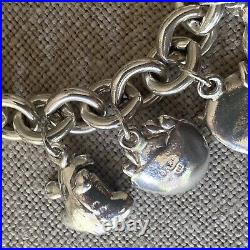 Sterling Silver Warner Bros Looney Tunes Limited Edition Cartoon Charm Bracelet