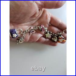 Sterling silver charm bracelet