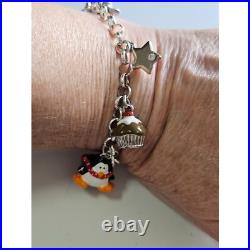 Sterling silver charm bracelet