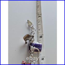 Sterling silver charm bracelet