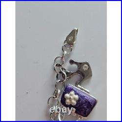 Sterling silver charm bracelet