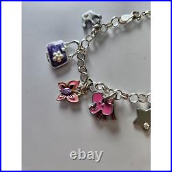 Sterling silver charm bracelet
