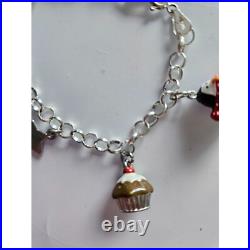 Sterling silver charm bracelet