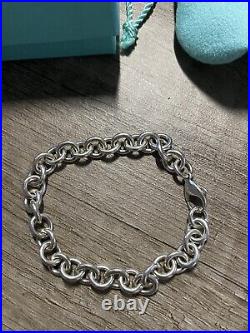 Sterling silver tiffany co charm bracelet