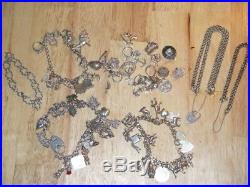 Superb Silver Charm Bracelets Job Lot