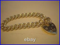 Superb Solid Silver Massive Empty Charm Bracelet-amazing-7.1 Quality Vintage