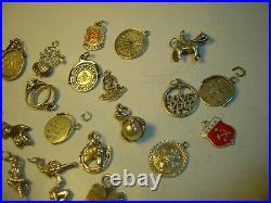 Superb Solid Silver Vintage Job Lot Of 22 Small Charms, Stunning Quality Rare