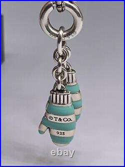 TIFFANY AND CO STERLING SILVER MITTENS RARE! FOR CHARM BRACELET 1.4 Long