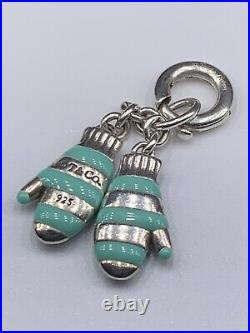 TIFFANY AND CO STERLING SILVER MITTENS RARE! FOR CHARM BRACELET 1.4 Long