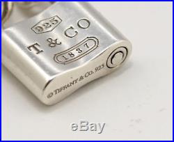 TIFFANY&Co 1837 Lock Charm Bracelet Silver 925 Bangle withBOX