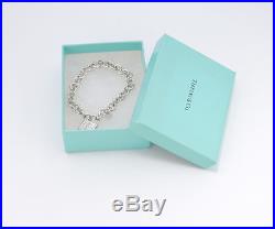 TIFFANY&Co 1837 Lock Charm Bracelet Silver 925 Bangle withBOX #