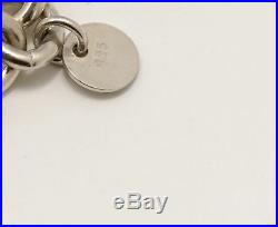TIFFANY&Co 1837 Lock Charm Bracelet Silver 925 Bangle withBOX #2380