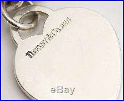 TIFFANY&Co Heart Tag Charm Bracelet Sterling Silver 925 Bangle