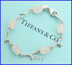TIFFANY&Co Rose Quartz Charm Bracelet Silver 925 Bangle excellent #945