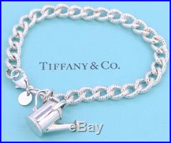 TIFFANY&Co Watering Can Charm Bracelet Silver 925 Bangle withBOX v937