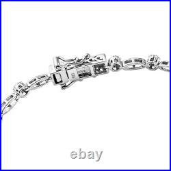 TJC Diamond Station Bracelet in Platinum Over Silver Size 7.5 Inches TCW 1ct