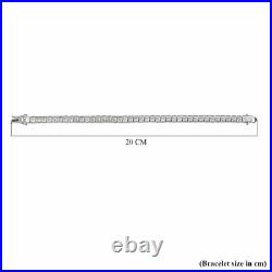 TJC Moissanite Tennis Bracelet in Silver for Wife Mother Wt. 12.4 Grams
