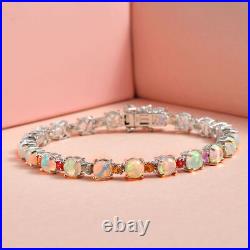 TJC Opal Cluster Bracelet 925 Sterling Silver Size 7.5 Inches Metal Wt. 11 Grams