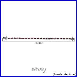 TJC Rubellite and Zircon Tennis Bracelet in Silver Size 7 Inches Wt. 7.95 Grams