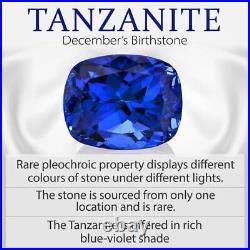 TJC Tanzanite Tennis Bracelet in Platinum Plated Silver Size 7 Wt. 4.3 Grams