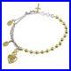 TWO-TONE-HEART-CENTER-BRACELET-With-CROSS-MEDALLION-DANGLING-CHARMS-NEW-01-oo