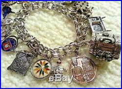 The Beatles' Vintage Sterling Silver Chunky Charm Bracelet & Charms, 101gr, 10K