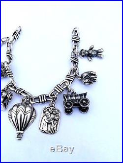 The RAREST James Avery Sterling Silver Charm Bracelet! With 8 RARE Charms
