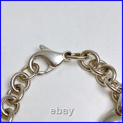 Tiffany 5 Charm Bracelet Sterling Silver Amulet Design 19cm Chain