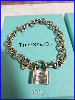 Tiffany & Co. 1837 Lock Charm Bracelet and Necklace set of 2 Sterling Silver 925