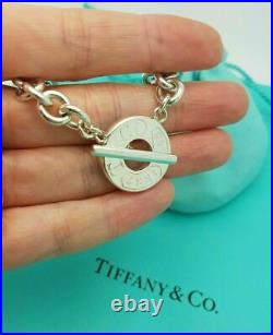 Tiffany & Co. 1837 Round Circle & Toggle 7.5 Silver Charm Bracelet, Hallmarked