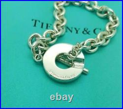 Tiffany & Co. 1837 Round Circle & Toggle 7.5 Silver Charm Bracelet, Hallmarked