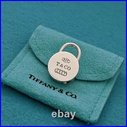 Tiffany & Co. 1837 Round Padlock Charm for pendant bracelet, Sterling Silver 925